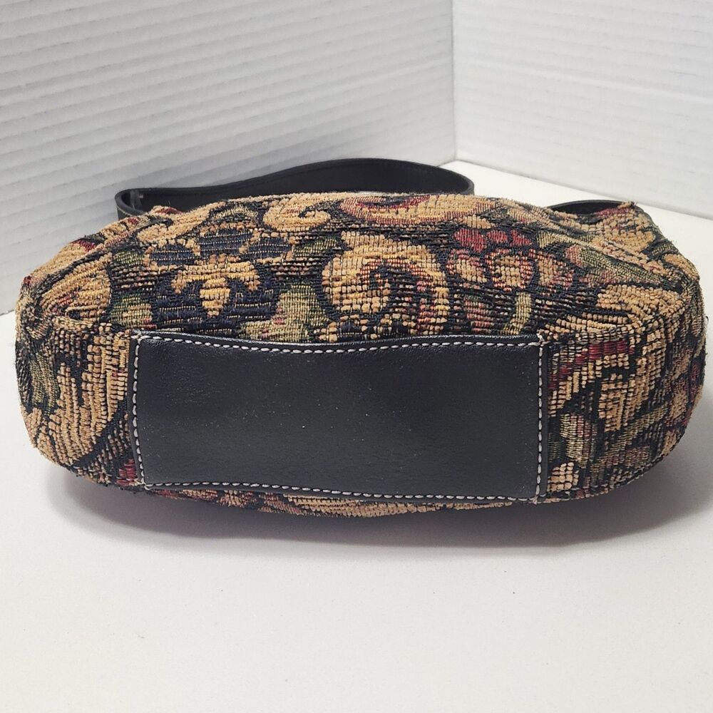 VTG Fossil Tapestry Carpet Hobo Bag Grandmacore Boho Cottagecore 90s Great 75088 - Picture 5 of 16